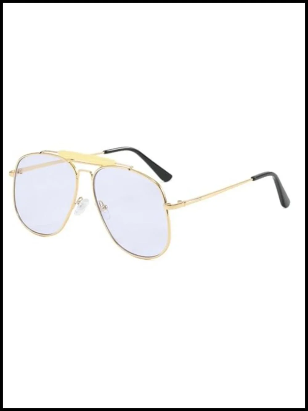 Oversized Pilot Sunglasses for Women Men Vintage 70s UV400 Protection Polygon